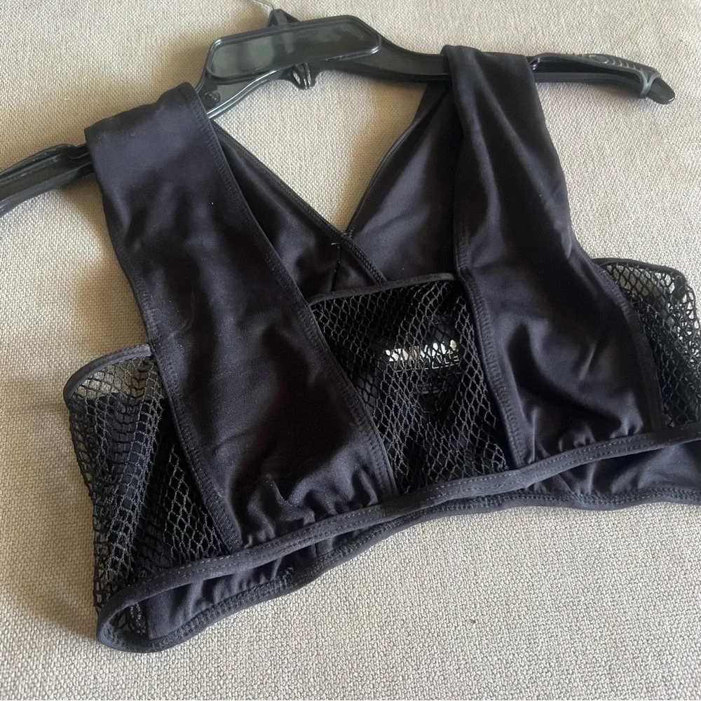 Minimale Animale Mesh Bikini (L) | Black, Retro High Leg - Picture 2 of 7